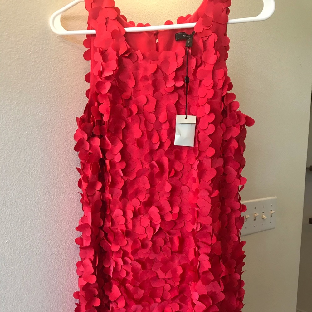 NWOT BCBG MaxAzria Dress Red Hearts Sz 0 Valentines Day
